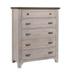 Bungalow Chest - 5 Drawer Dover Grey/Folkstone