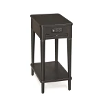 Charging Chairside Table Black - 6618-06B