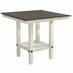 Glennwood Counter Table | White & Charcoal