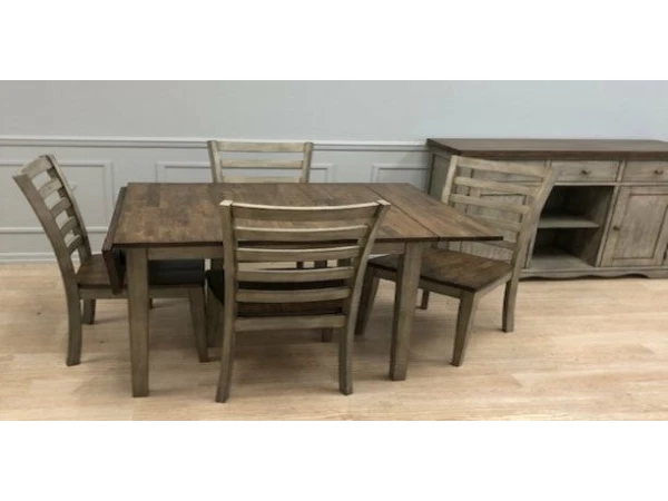 All Wood Solid Wood Table & Chairs 3648DL Dining Sets All Wood Furniture