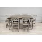 Solid Wood Table w/Light Grey Finish & Rustic Brown Top 5800/5801