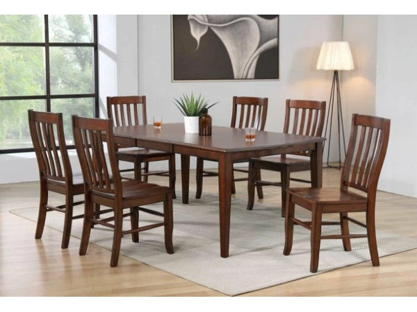 Oak Veneer Leaf Leg Table With 18” Butterfly leaf T4272-Leg/834C Dining Sets All Wood Furniture