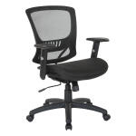 Office Star Mesh Screen Seat And Back Chair - Black