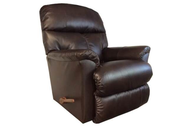 Reed Leather Rocking Recliner-Walnut Recliners Customizable