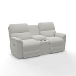 Brooks Power Reclining Loveseat w/ Console Headrest & Lumbar
