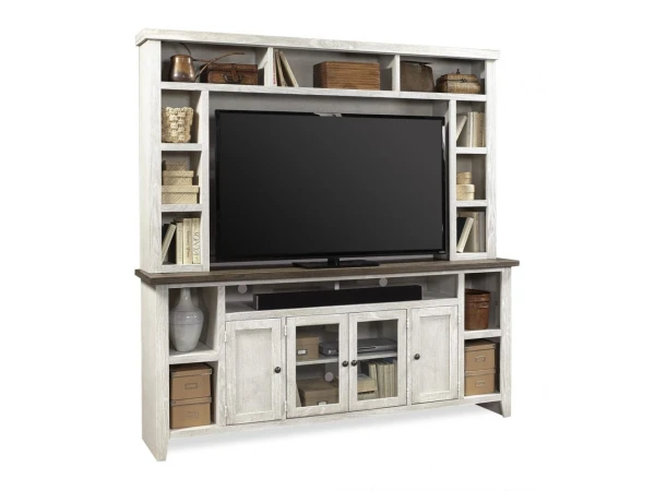 Eastport 84″ Console & Hutch Entertainment Stands Aspen Home
