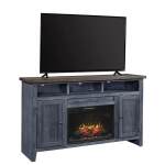 Eastport 65" Malta Blue Fireplace Console