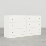 Essential White 6-Drawer Dresser - Image 2