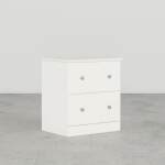 Essential White 2-Drawer Nightstand - Image 2