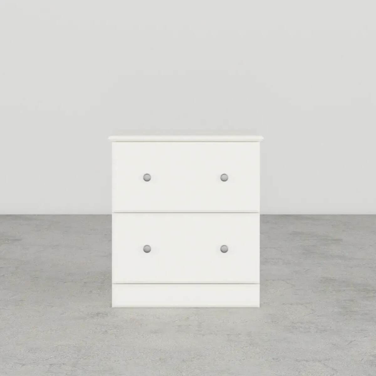 Essential White 2-Drawer Nightstand Essential White 2-Drawer Nightstand - Image 1