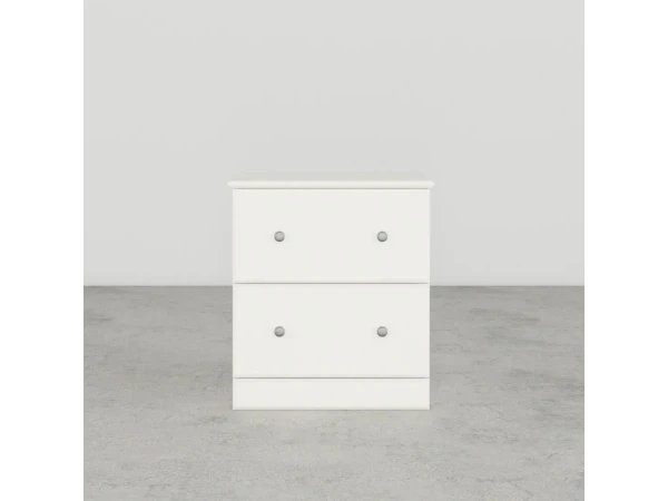 Essential White 2-Drawer Nightstand Nightstands Perdue Woodworks