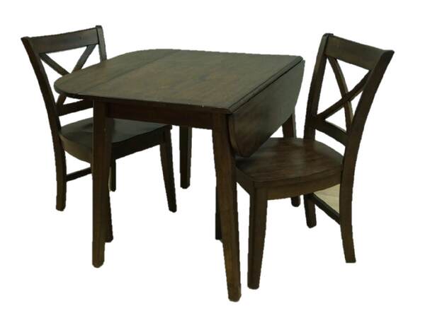 Ember Drop Leaf Table w/ 2 Chairs GROUP #127 Dining Sets All Wood Furniture