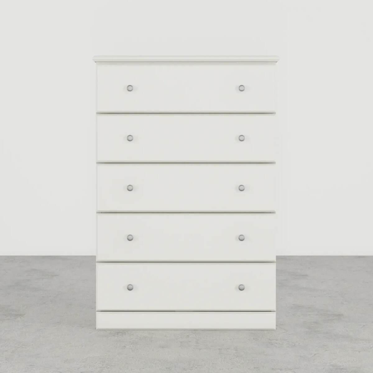 Rockport White 5 Drawer Chest-Big Chester Rockport White 5 Drawer Chest-Big Chester - Image 1