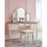Realyn Vanity and Mirror with Stool - Image 3