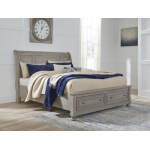 Lettner Queen Sleigh Bed with 2 Storage Drawers
