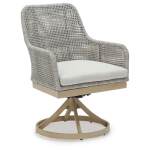 Seton Creek Outdoor Swivel Dining Chair (Set of 2) - Image 4