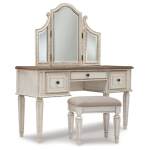 Realyn Vanity and Mirror with Stool - Image 2