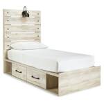 Cambeck Twin Panel Bed with 2 Storage Drawers - Image 2