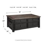Tyler Creek Coffee Table with Lift Top - Image 5
