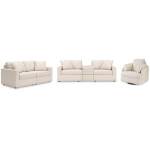 Modmax 3-Piece Sectional Sofa, 2-Piece Sectional Loveseat and Swivel Glider Recliner
