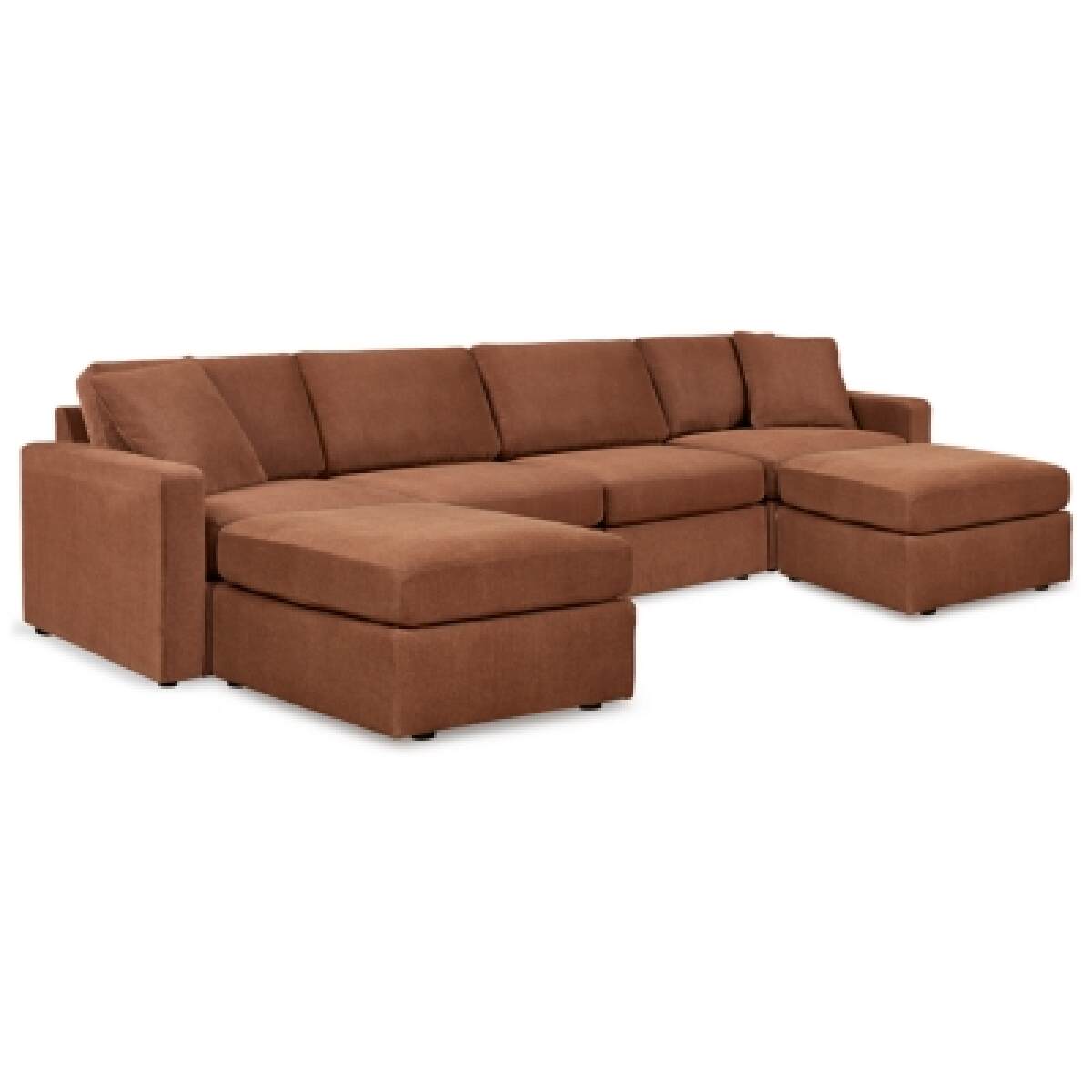 654708903133f04eaaaeb3389dd620d5 Modmax 4-Piece Sectional and 2 Ottomans - Image 1