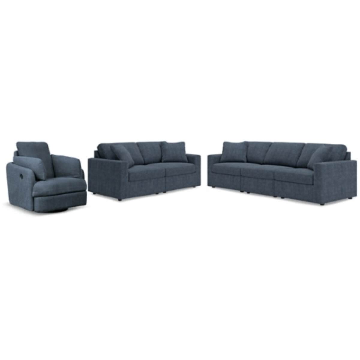 95583774b85a5aee6cf3d230eec3b3dd Modmax 3-Piece Sectional Sofa, 2-Piece Sectional Loveseat and Swivel Glider Recliner - Image 1