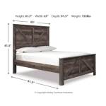 Wynnlow Queen Crossbuck Panel Bed - Image 5