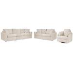 Modmax 3-Piece Sectional Sofa, 2-Piece Sectional Loveseat and Swivel Glider Recliner
