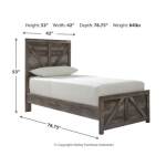Wynnlow Twin Crossbuck Panel Bed - Image 5
