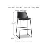 Centiar Pub Height Bar Stool (Set of 2) - Image 8