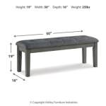 Hallanden 50" Dining Bench - Image 5