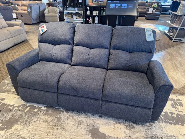 IMG_6262 Lazboy Hawthorn Reclining Sofa-Navy - Image 1