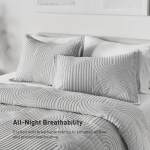 Performance® Duvet & Sham Set - Racetrack - Light Grey / King - Image 6