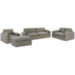 Dramatic Sofa, Loveseat, Oversized Chair and Ottoman
