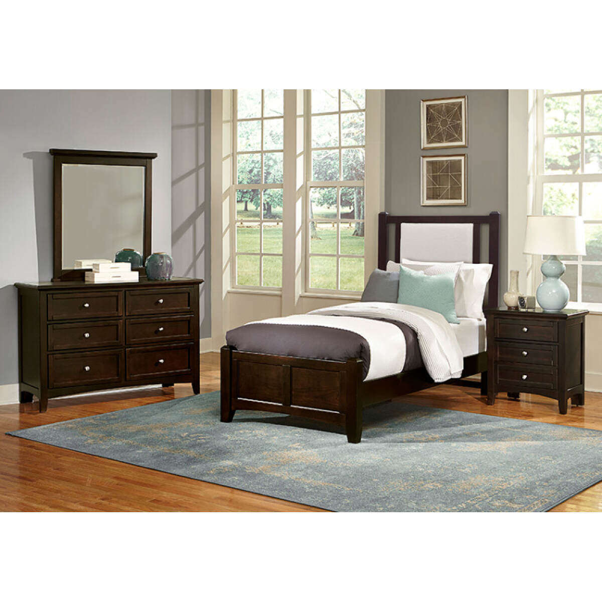 03941ef65c9bee51fa6a116e42890a8f Bonanza Twin Upholstered Bed 3/3 - Grey - BB27-331-034-833-900 - Image 1