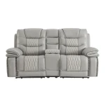 Cody Dual-Power Loveseat | Light Gray - Image 3