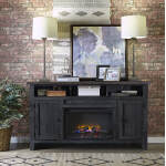 Eastport 65" Fireplace Console W/ 2 Doors WME1901-DBK - Image 3