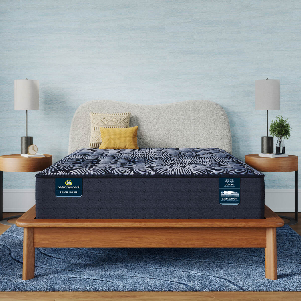 06eecc039ab45dd3c0096670fca875d2 Perfect Sleeper X Knox 13.5" Hybrid Firm Mattress Set -Queen - Image 1