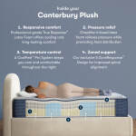 iComfortPro Canterbury 15" Latex Foam Plush Mattress Low Profile Set -California King - Image 3