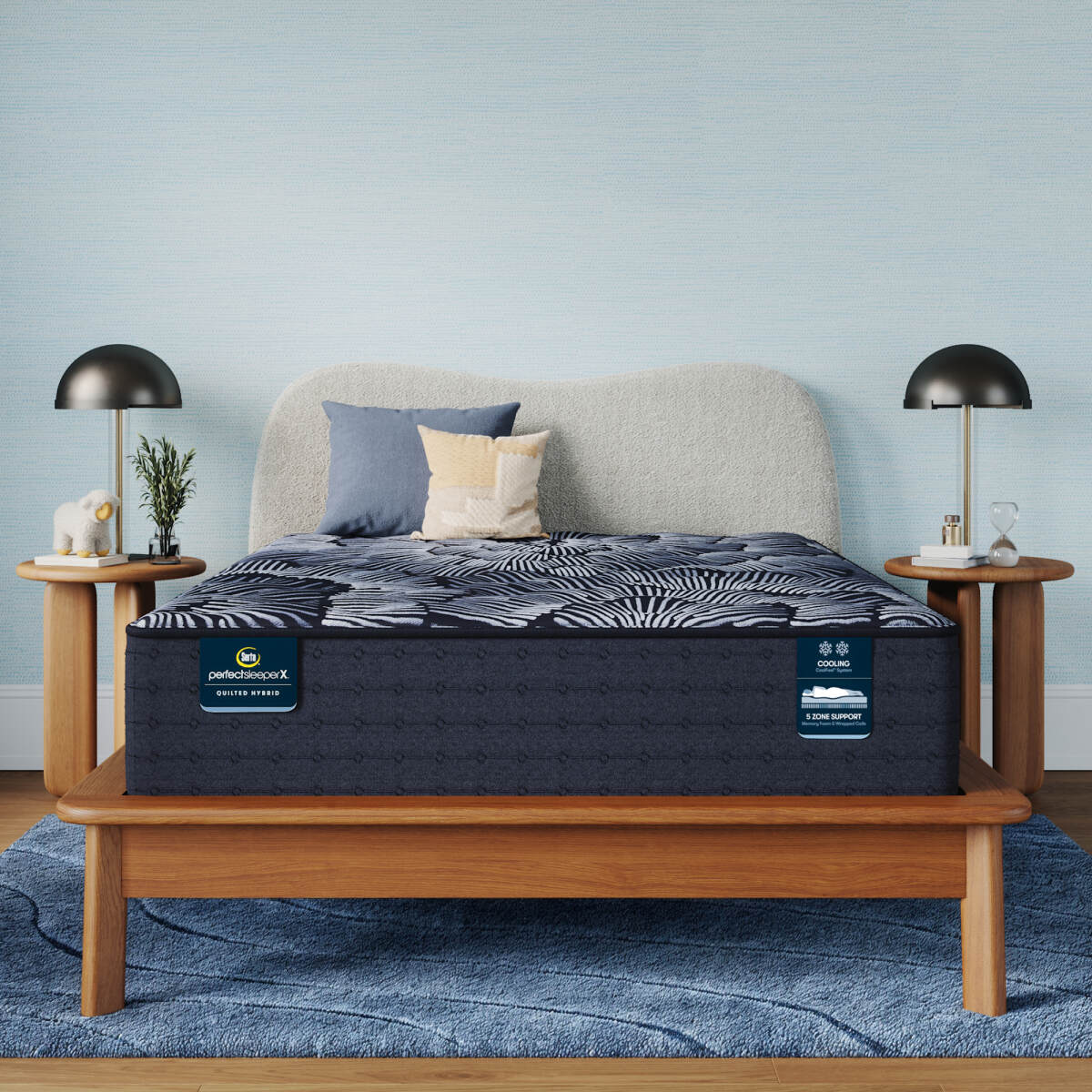 078f496fec02bf0c05df17096ca517a1 Perfect Sleeper X Excelled 14.25" Hybrid Plush Mattress Low Profile Set -Twin XL - Image 1