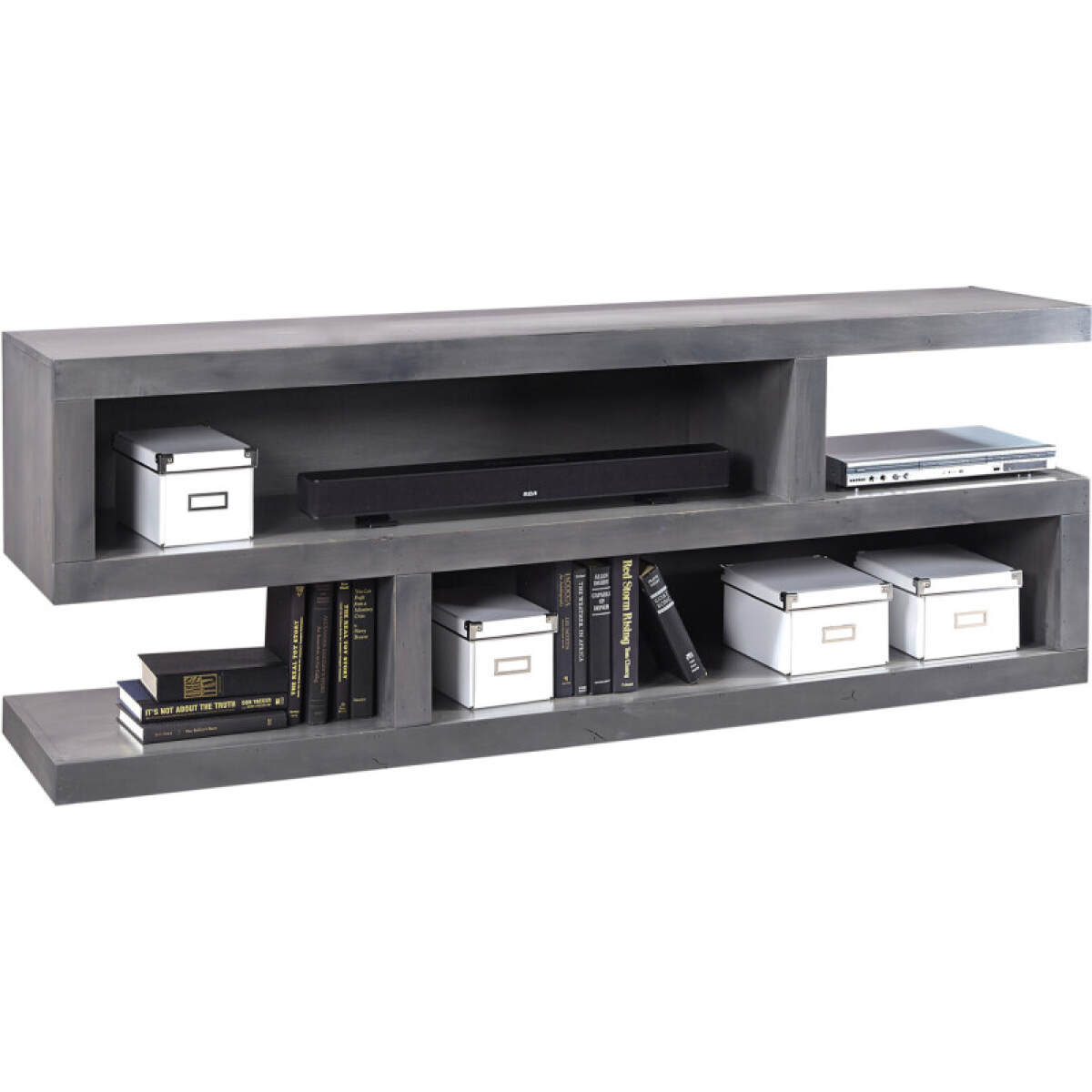 08fa8bc2af8db91c27fb4ad8374f9d55 Contemporary Alder 74" Open S Console - Image 1