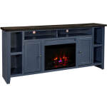 Eastport 84" Fireplace Console W/ 2 Doors ME1902-MBL