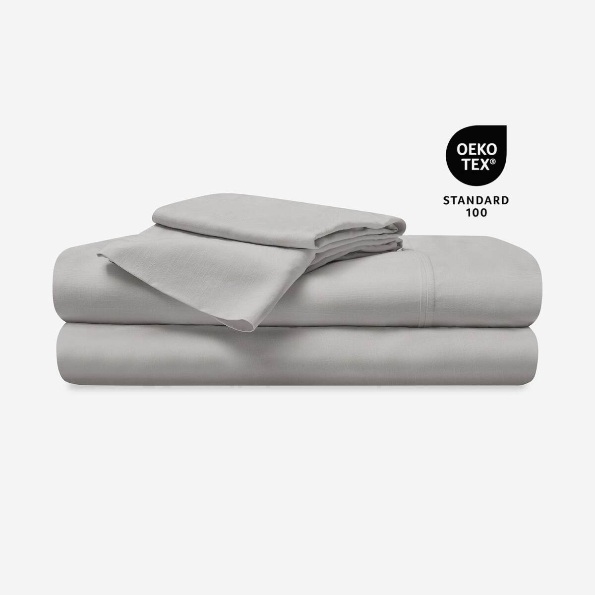 0a4827f75dd05d9d003dd84652076cf7 Hyper-Linen Performance® Sheet Set - Light Grey / Queen - Image 1