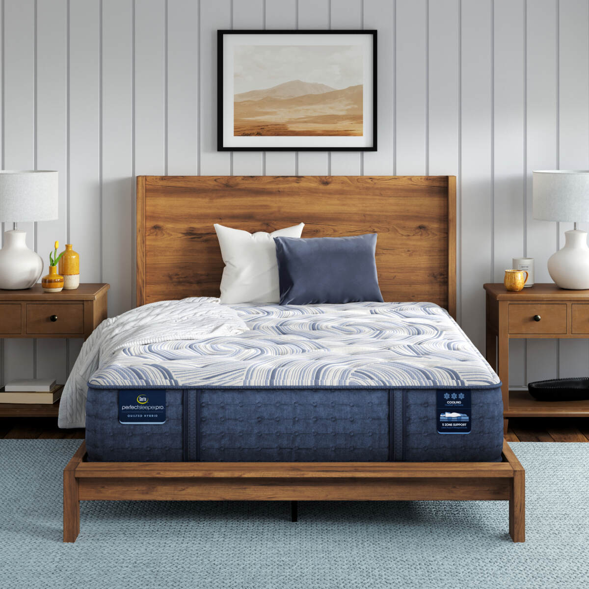 0edede6ab37a681988b21c619156bd1e Perfect Sleeper Pro Kensington 13" Latex Hybrid Medium Mattress Set -Twin XL - Image 1