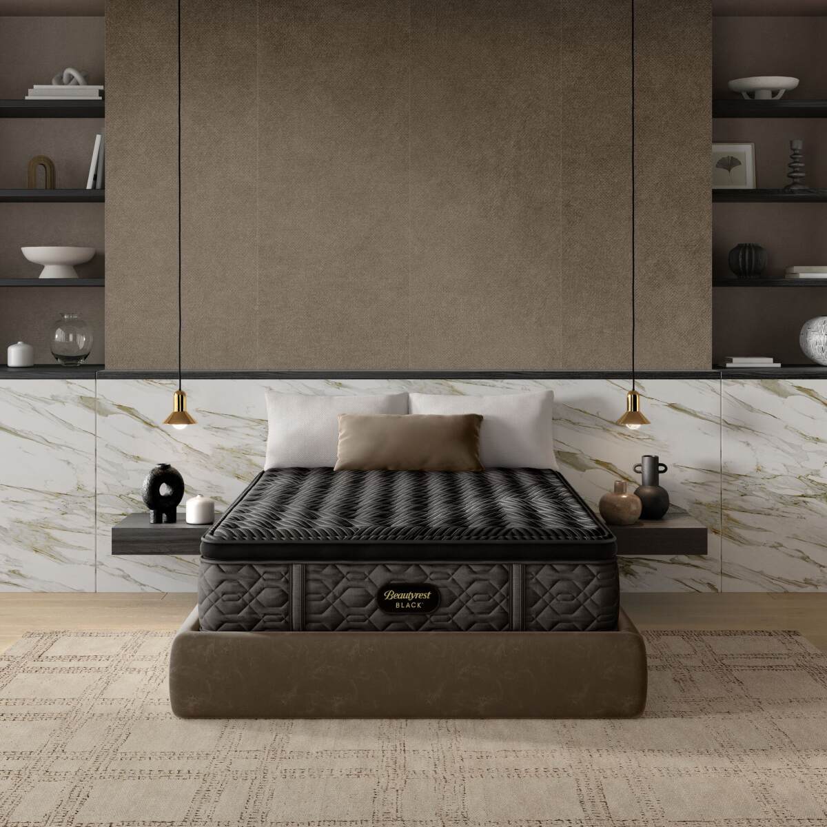 0fafecf1ef8075a6ddc4671a9ea7a7aa Carton Beautyrest Black Series One 14.25" Firm Pillow Top Mattress -California King - Image 1
