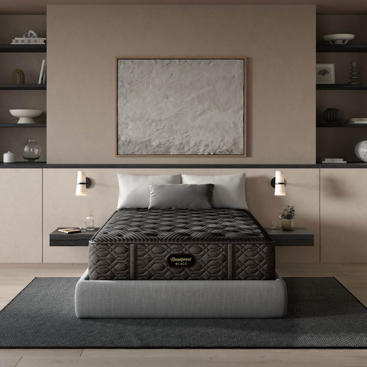0fd40b10e8244805ee7ce808a5704fd9 Carton Beautyrest Black Series One 14.25" Medium Mattress -Queen - Image 1