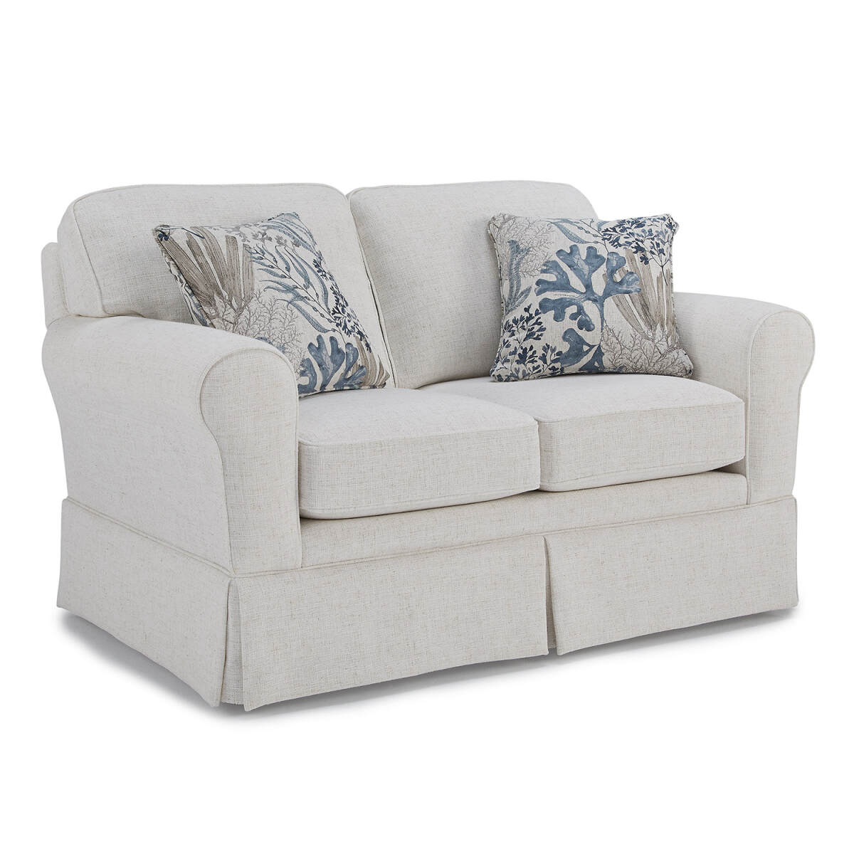 1132f12e8b8b8a9fbe0e00f4760d86cf Susanna - Rolled Arm Skirted Loveseat - L70 - Image 1