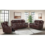 Wainwright Dual-Power Sofa | Reddish Brown - Image 7