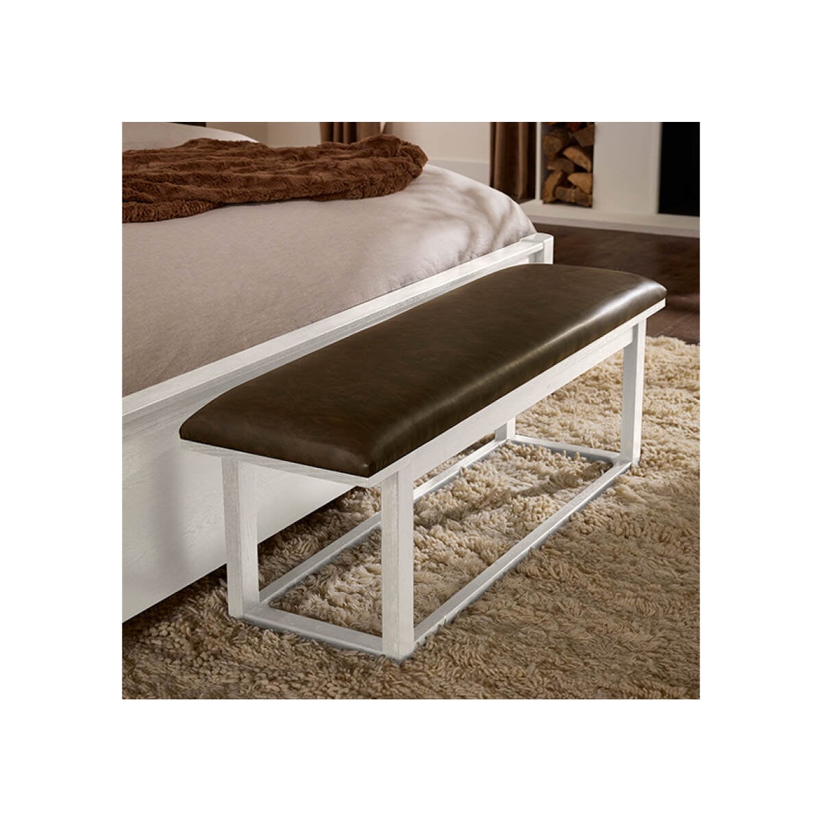 124f14cb8f29c3bcde805a1aa835f1d7 Lodge & Loft Uph Bench - Sedona Brown - 844-080Y - Image 1