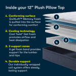 Serta Perfect Day 12" Plush Pillow Top Mattress in a Box -California King - Image 3